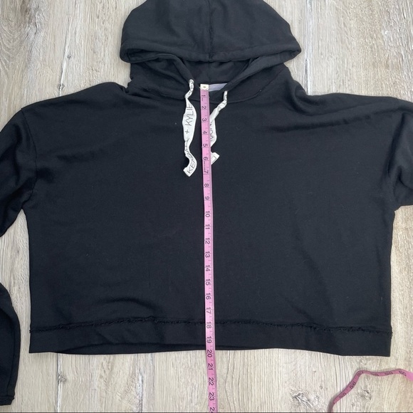 Kendal & Kylie Black Hooded Pullover Sweater Sz XL - Picture 6 of 10